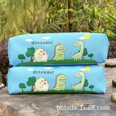 Kotak Pensil Karakter Lucu Import / Tas Pensil / Tempat Pensil DinosaurusBiru