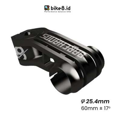 BIKE8 Wolverine Racing Stem 60mm 17° 25.4mm Pushbike Balance Bike Sepeda Anak Black