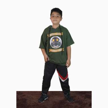 Kaos Hoodie Lengan pendek Anak Laki Gaya Korea - Jfashion Reinhard 10 Hijau