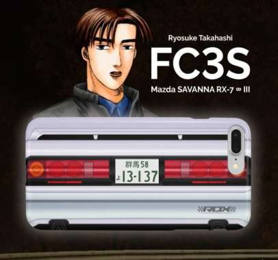 Ryosuke Takahashi Mazda Savanna RX7 FC3S Initial D Anime Phone Case Softcase