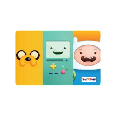 Kartu EMONEY MANDIRI Adventure Time Jake, BMO, Finn Kartun Movie Kartu Etoll e toll E Money E-money 