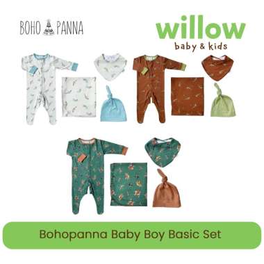 Pakaian Bayi - Bohopanna Baby Boy Basic Set 3-6M Vanilla