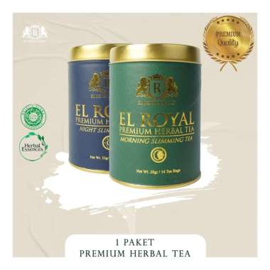 El Royal Premium Herbal Tea (1 Paket) | 1 Morning Slimming Tea - 1 Night Slimming Tea