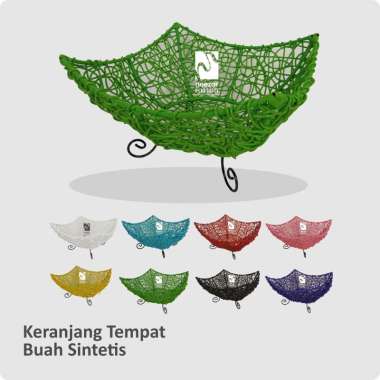 Keranjang Tempat Buah Rotan Sintetis OEM HIJAU