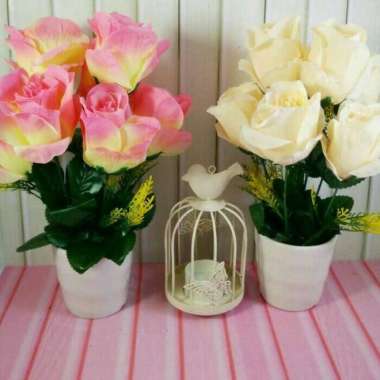 Bunga Mawar/Bunga Mawar Pink/Hiasan Valentine/Mawar Putih/Bunga Hias Multicolor