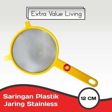 SARINGAN TEH KOPI JUS STAINLESS PLASTIK 12 CM / EAGLE STRAINER SS-12