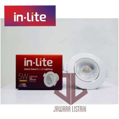 LAMPU SOROT INLITE IN-LITE 5W 5 W 5WATT 5 WATT INDC232 3000K KUNING