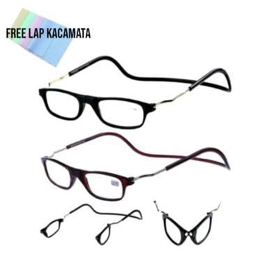 KACAMATA BACA PLUS (+) 1 S/D 3 MAGNET MODEL KALUNG +1.25 HITAM