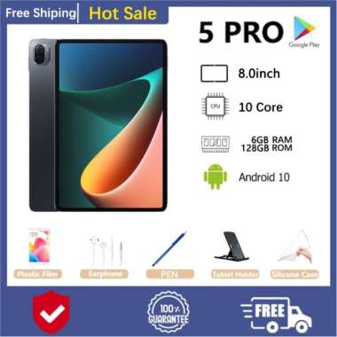 Tablet PC Asli Baru 5 Pro 6GB 128GB Sistem Android 10.0 Dual SIM 8Inch Multicolor