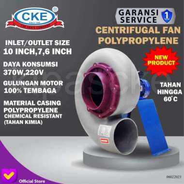 Centrifugal Fan PP 370W 220V Blower Lemari Asem Blower Keong