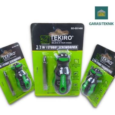 Obeng Cebol 2 in 1 Tekiro ( PH2 & Minus 6 mm ) Obeng Bolak Balik