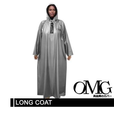 OMG Jas Hujan Terusan Wanita Gamis Muslimah Hijab Japan Quality SILVER