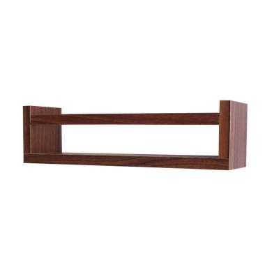 Rak Buku Anak Tempel Dinding Set 2 Pcs / Ambalan Dinding Tempat Buku Cokelat