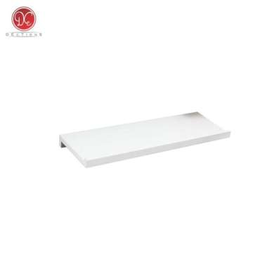 Stand Monitor Tempat PC Dudukan Komputer 1 Laci Plus Tempat Keyboard Tempat Keyboard - Putih