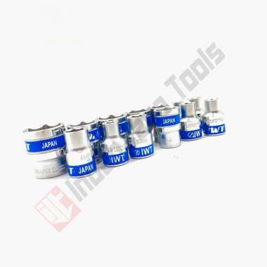 IWT 6PT Mata Sok Satuan 1/2 Inch 8 9 10 11 12 13 14 mm Kunci Shock 9 mm