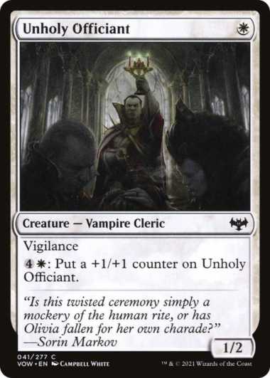Kartu MTG - Unholy Officiant - VOW - Common - EN - 41
