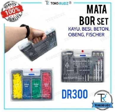 Mata Bor Obeng Set Lengkap Kayu Besi Beton DR300