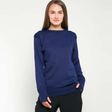 VM Sweater Rajut Oblong Polos Basic Semua Ukuran navyblue