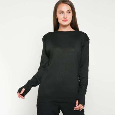 VM Sweater Rajut Oblong Polos Basic Semua Ukuran hitam