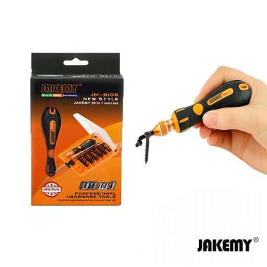 Jakemy Obeng Set JM-8106 38 in 1 T3 T8 T9 Y Bintang 5 U Screwdriver Set