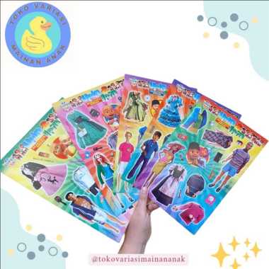 1 LEMBAR MAINAN BP SUPER COUPLE ANAK PEREMPUAN BONEKA KERTAS DRESS UP BONGKAR PASANG DRESSUP EDISI T