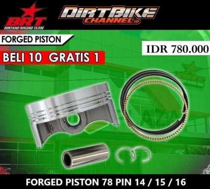 PISTON FORGED FORGING BRT 78 78mm PIN 14 15 16 16
