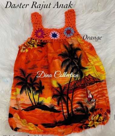 Daster rajut anak 2 tahun orange
