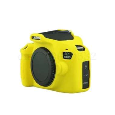 CANON EOS 1300D SILICONE RUBBER CAMERA PROTECTIVE BODY COVER CASE Kuning