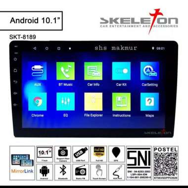 head unit android skeleton SKT 8189 10 inch
