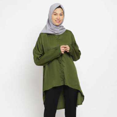 Kemeja Wanita Warna Hijau Army Harga Terbaru Februari 2021 Blibli
