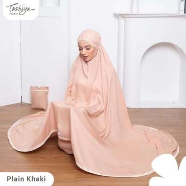 MUKENA TAZBIYA RENDA PLAIN KHAKI ALLSIZE