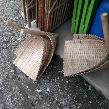 5 Pengki bambu gagang, anyaman rapi serokan sampah jadul harga murah a