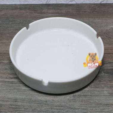 MGM Keramik Bulat putih Asbak [5 Inch/ 12.5 cm] asbak