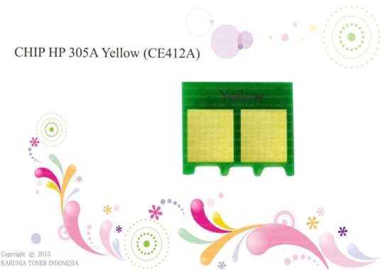 Chip Toner For HP 305A 305 Pro300 Pro 400 M345 M351 M451 CE412A Yellow Kuning