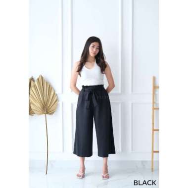 ELLIPSESINC Celana Kulot Scuba / Kinsley Culotte Pants L HITAM