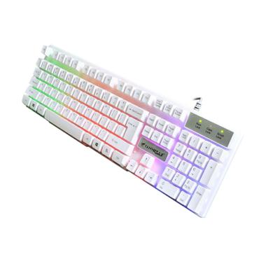 WarWolf  K-1 Gaming Keyboard [7 LED Light] - Putih
