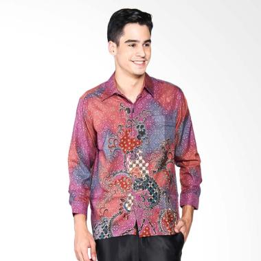 Batik Adikusuma Men Kemeja Batik Ri ... san Pria - Ungu 822325116