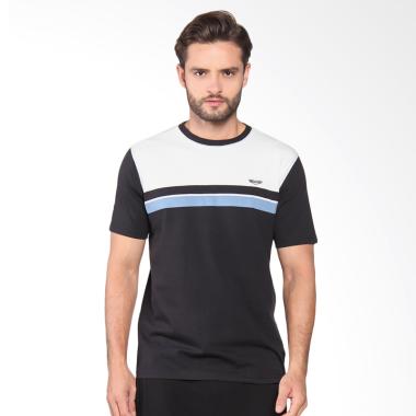 LGS Men Slim Fit Casual Kaos Pria - Hitam Putih JTS.323.M2002F.01.C