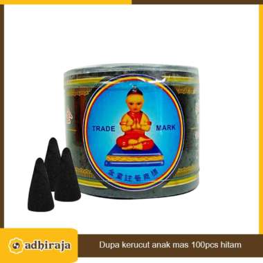 Dupa hio wangi harum kerucut anak mas 100pcs hitam hitam
