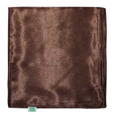Jilbab Akel Turki Satin Silk Segi Empat 90x90 Polos Kerudung Hijab Super Satin Semua Ukuran Dark Bro