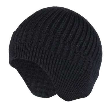 TOPI KUPLUK : VOLUX - beanie topi musim dingin winter caps topi pria One Size BLACK