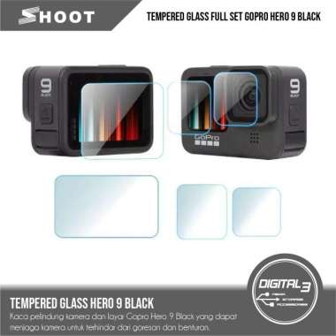 Shoot GoPro Hero 9 / 10 / 11 / 12 Black Tempered Glass Screen Protector 1 Set Clear