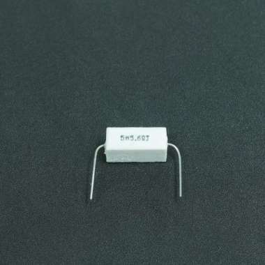 RESISTOR Kapur 5W 5,6ΩJ / 5 WATT 5.6 OHM J / R Putih / TAIWAN PUTIH