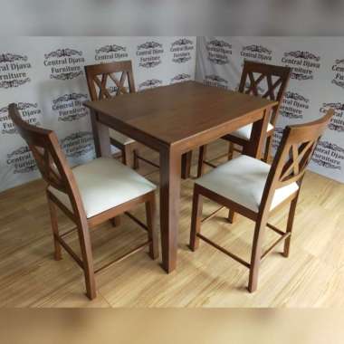 Kursi & Meja Makan Jati Style Eropa Klasik Antik Furniture Asli Jepara -- multicolor