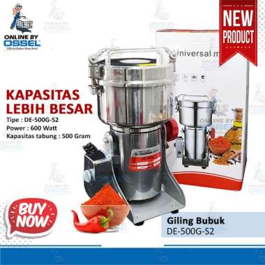 Mesin Penggiling bumbu / Gilingan Bumbu / Giling Tepung Besar 500g Ossel / Powder Grinder silver