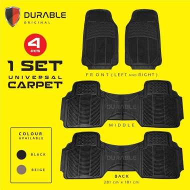 Toyota Alphard Vellfire TH'15 SGX/ZG/G Durable Karpet Mobil 4pcs Karet PVC Universal Beigie