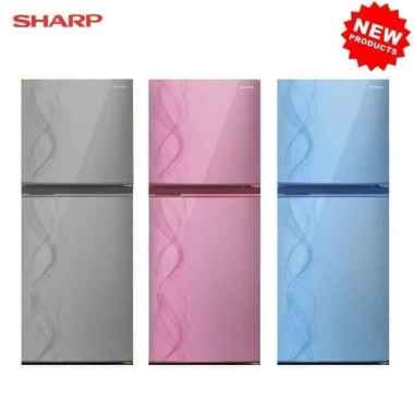 KULKAS SHARP 2 PINTU AURORA SJ-237ND AP/AB/AS AURORA PINK