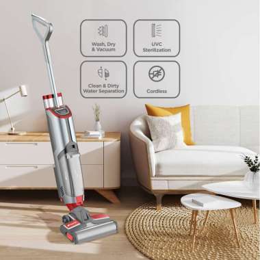 NUNA Vacuum Ultimate 7 Multifunction Floor Cleaner Red Rose Gray