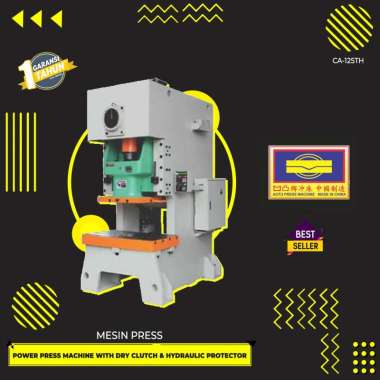 Power Press Machine with Dry Clutch & Hydraulic Protector CA-125TH Mesin Press