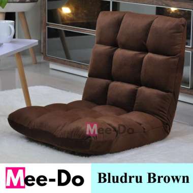 Mee-Doo Tatami Bludru Kursi Lesehan / Kursi Lantai / Sofa Lantai Bludru - Coklat